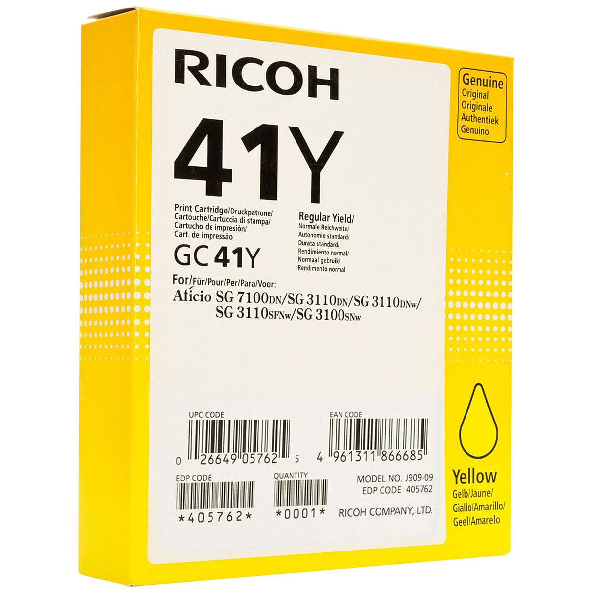 Ricoh GC41Y Jaune - 405764 - Image 1