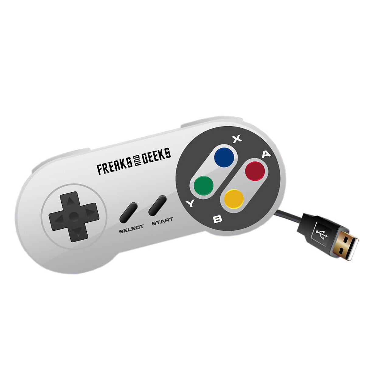 Manette USB pour rétrogaming Blanche (Nintendo Super NES) - Image 1