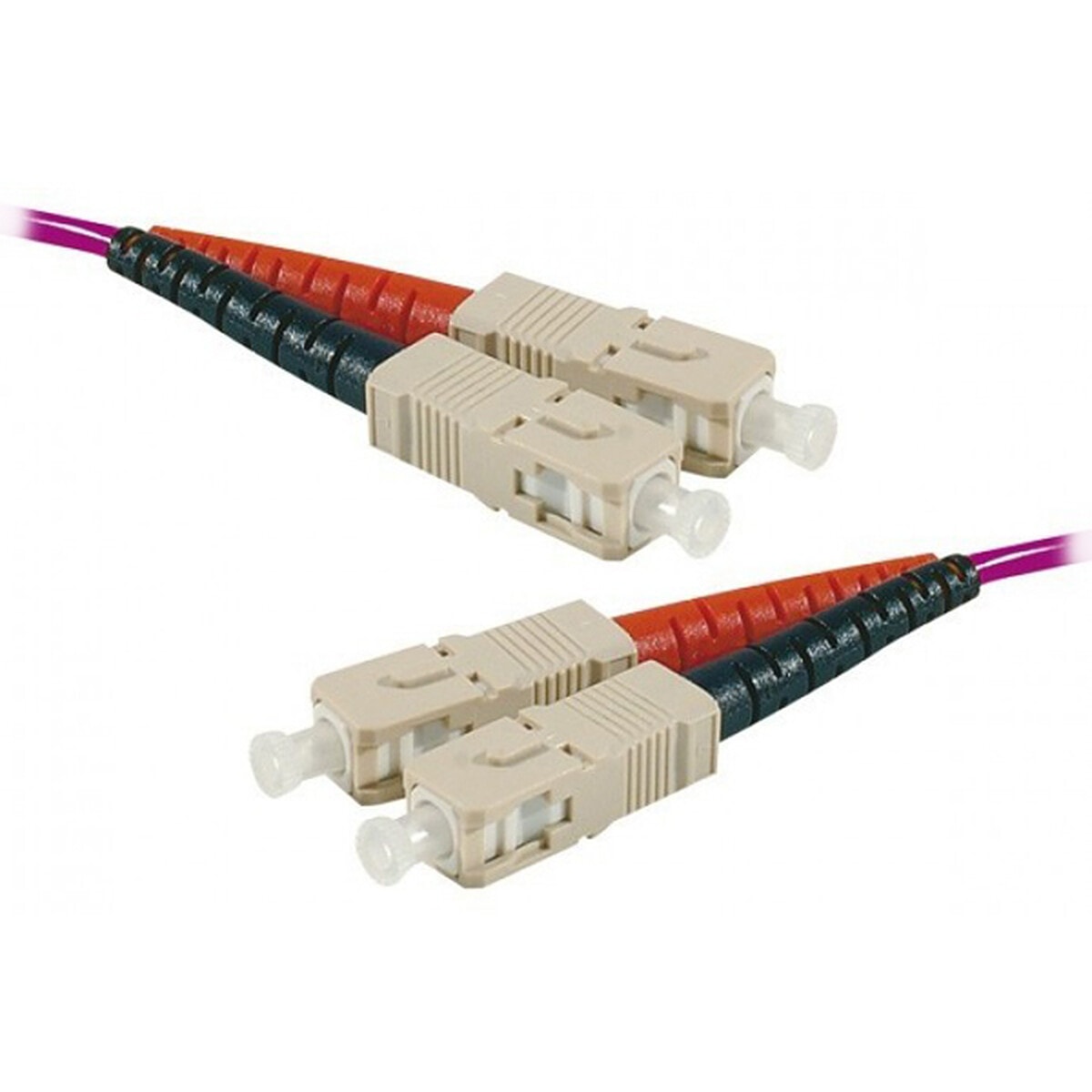 Jarretière optique duplex multimode 2mm OM4 SC-UPC/SC-UPC (2 mètres) - Image 1