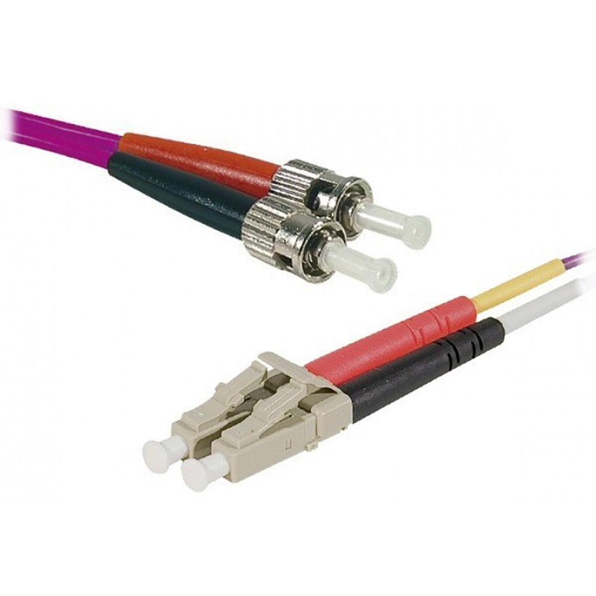 Jarretière optique duplex multimode 2mm OM4 LC-UPC/ST-UPC (2 mètres) - Image 1