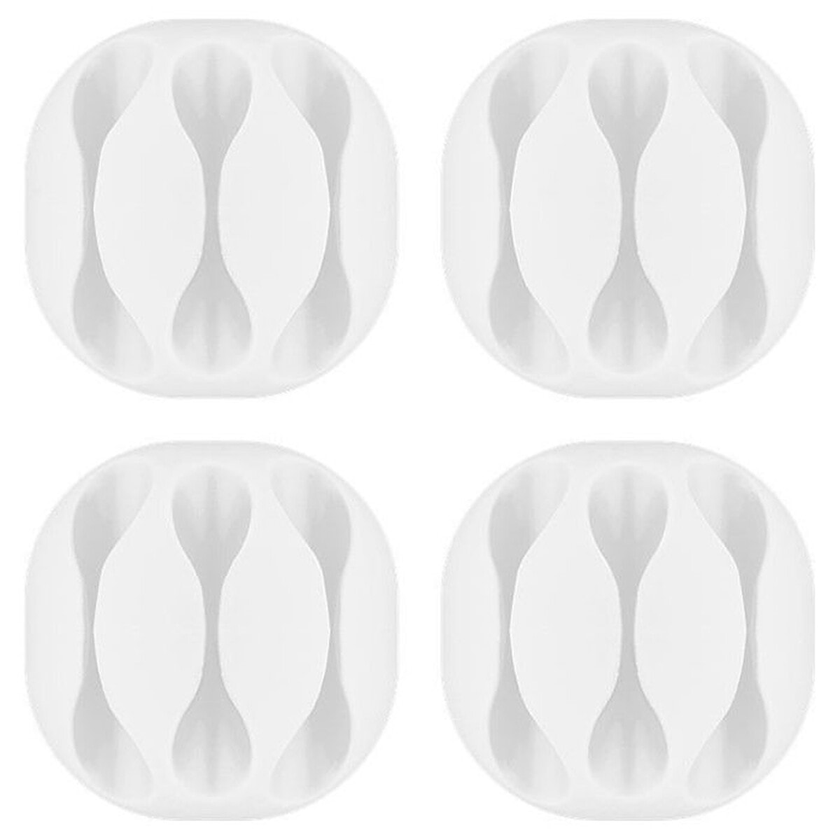 Goobay 3 Slot Cable Management - Blanc - Image 1