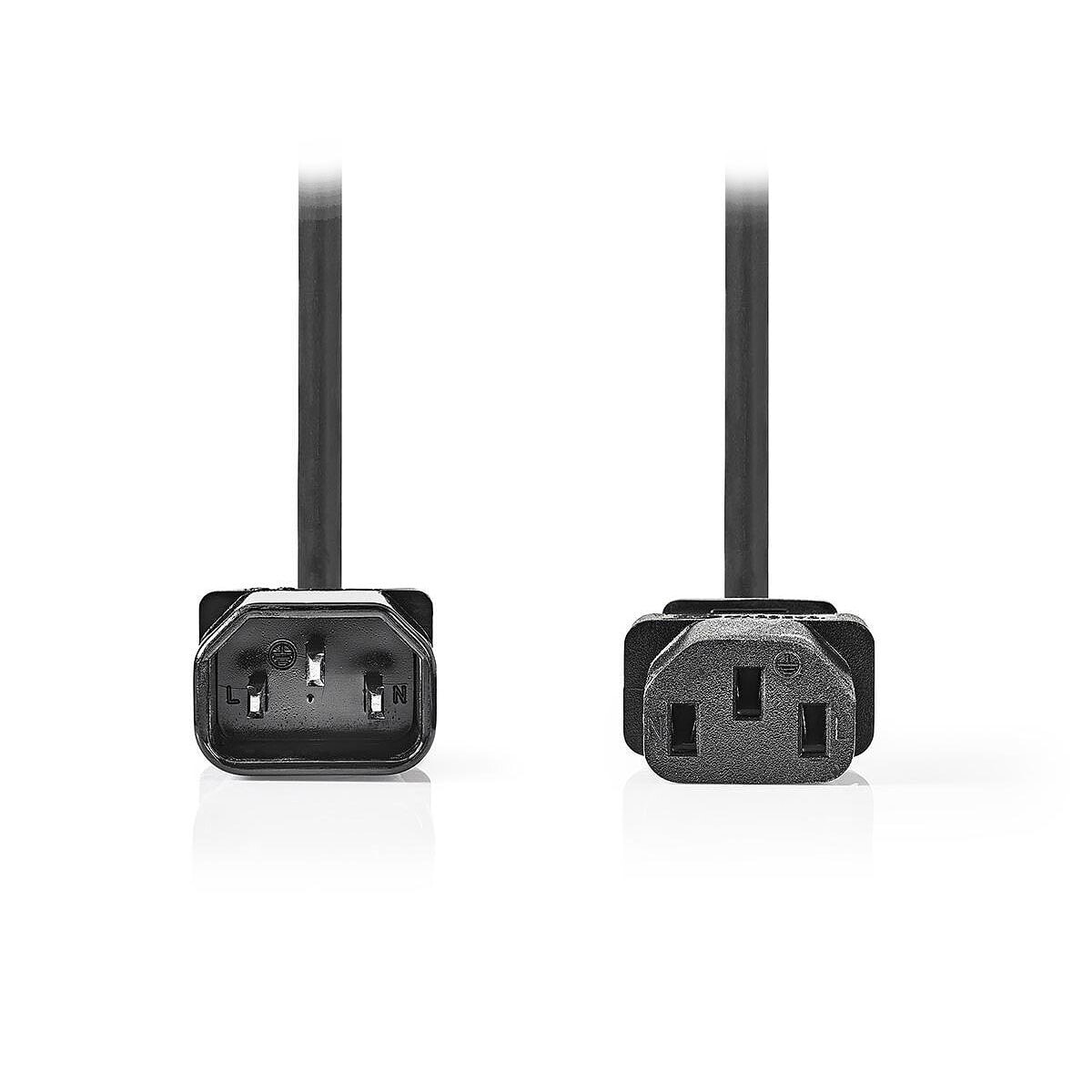 Nedis Rallonge pour PC, moniteur et onduleur noir - 3 mètres - Image 1