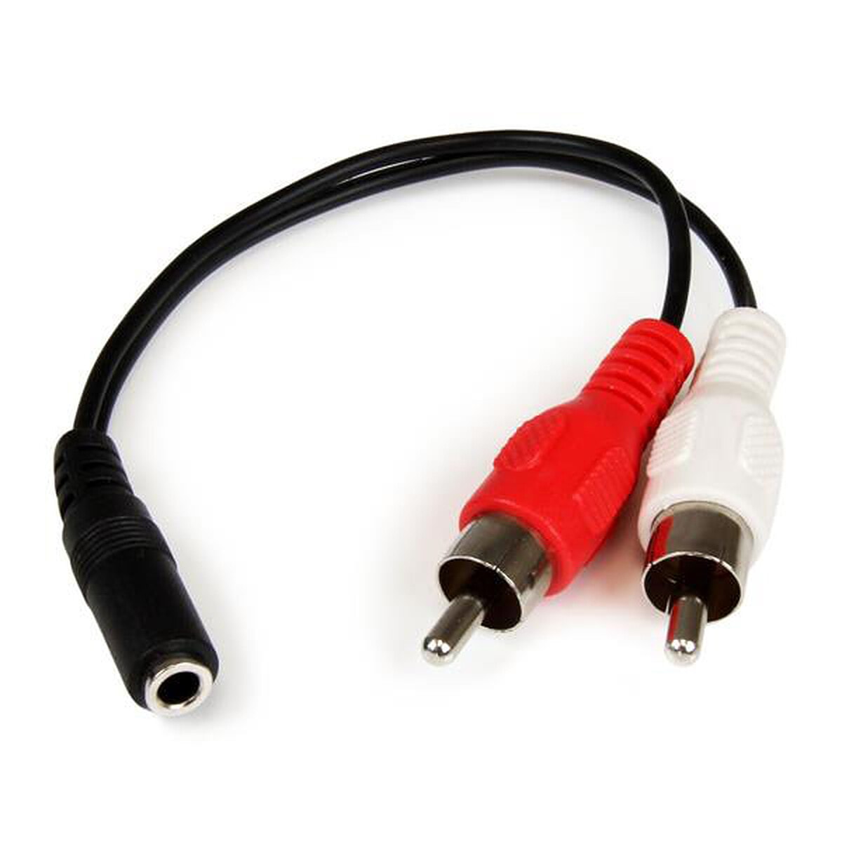 StarTech.com Câble audio stéréo Jack 3.5 mm vers 2 x RCA - F/M - 15 cm - Image 1