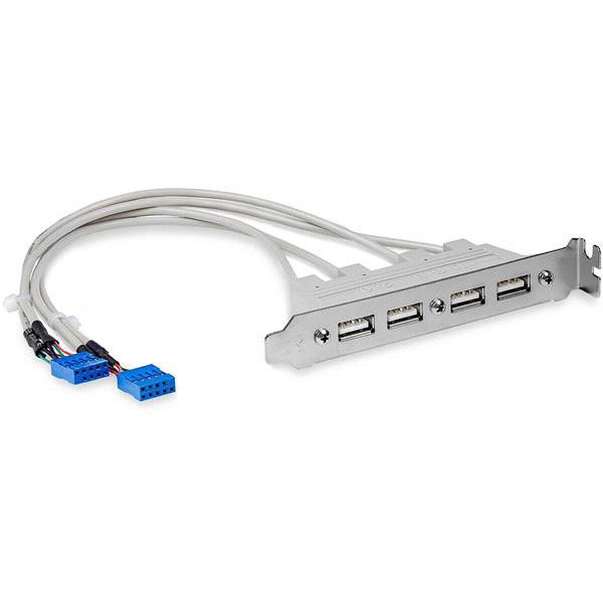 StarTech.com Câble adaptateur USB 2.0 IDC 10 broches vers plaque à 4 ports USB A - Image 1