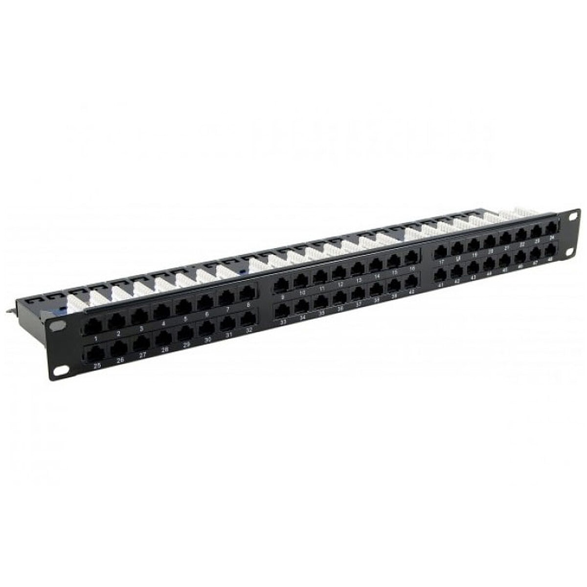 Panneau de brassage 48 ports catégorie 6 UTP pour coffret / armoire / baie 19'' - Image 1