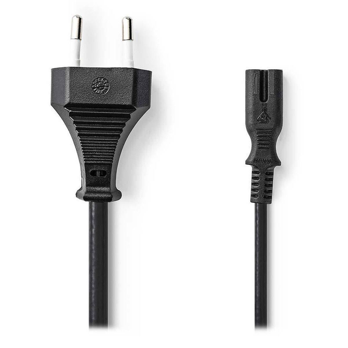 Nedis Câble d'alimentation bipolaire C7 noir - 2 mètres - Image 1