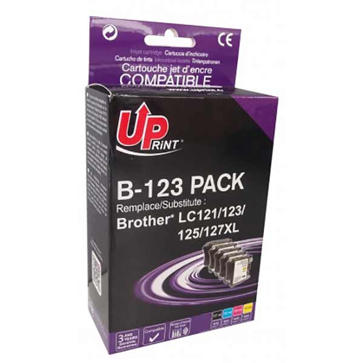 UPrint B-123BK/C/M/Y Noir/Cyan/Magenta/Jaune - Image 1
