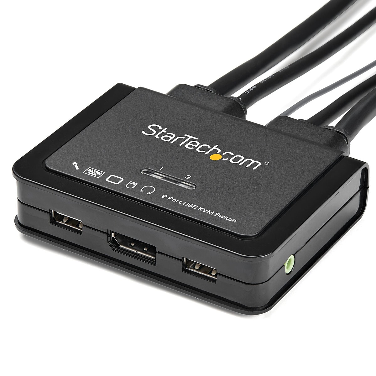 StarTech.com KVM Switch 2 ports DisplayPort 4K 60Hz avec Hub 2 ports USB 2.0 - Image 1