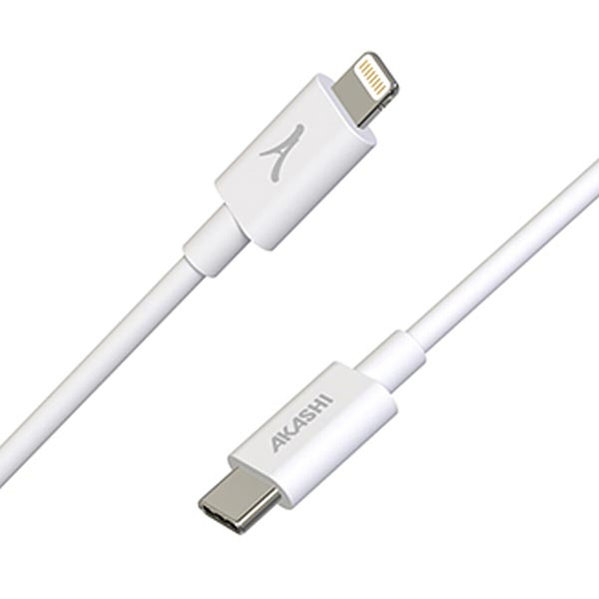 Akashi Câble Eco USB-C vers Lightning Blanc (1 m) - Image 1