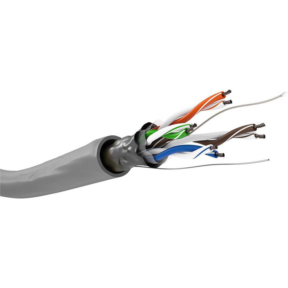 Goobay Câble Réseau Cat 5e U/UTP 100 m (Gris) - Image 1