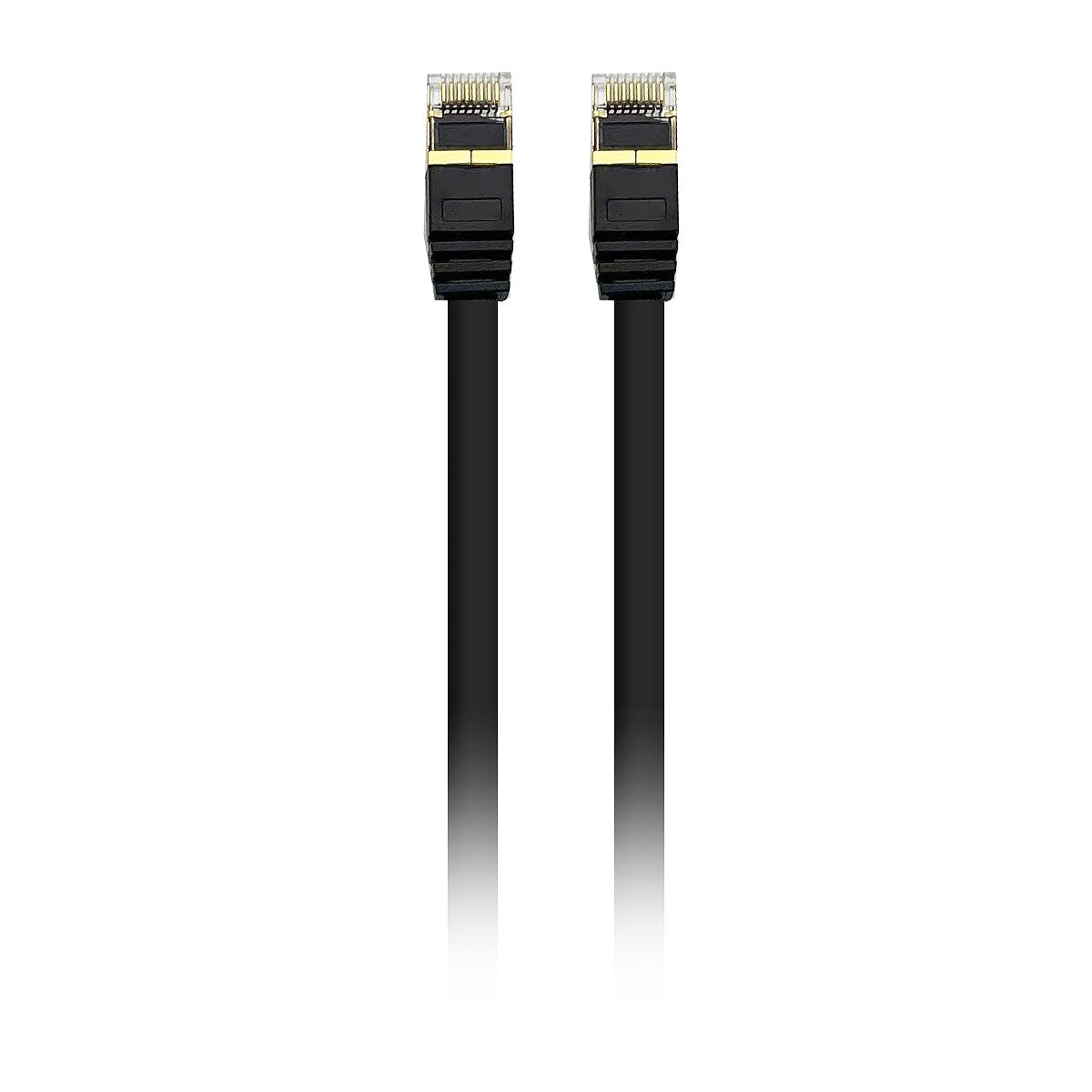 Textorm Câble RJ45 Plat CAT 8.1 U/FTP - mâle/mâle - 2 m - Noir - Image 1
