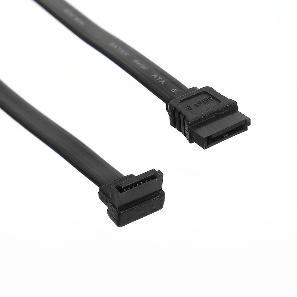 TEXTORM Câble SATA 3.0 (6Gbps) droit/coudé - 50 CM - Image 1