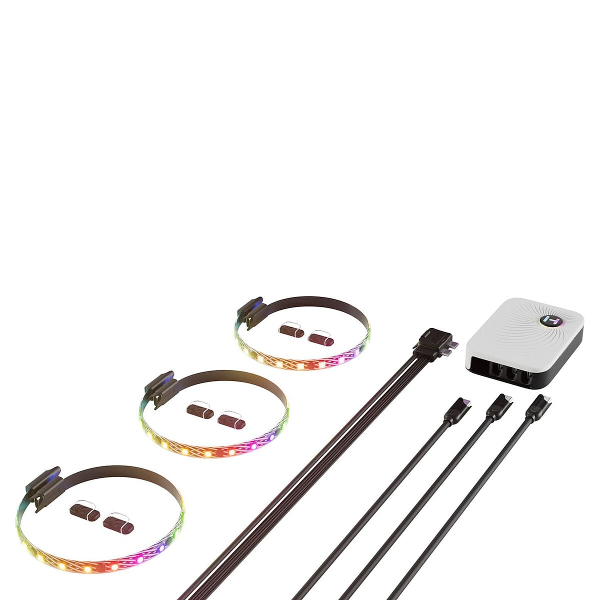 Hyte LS10 qRGB Light Strips Triple Pack + NP50 - Image 1
