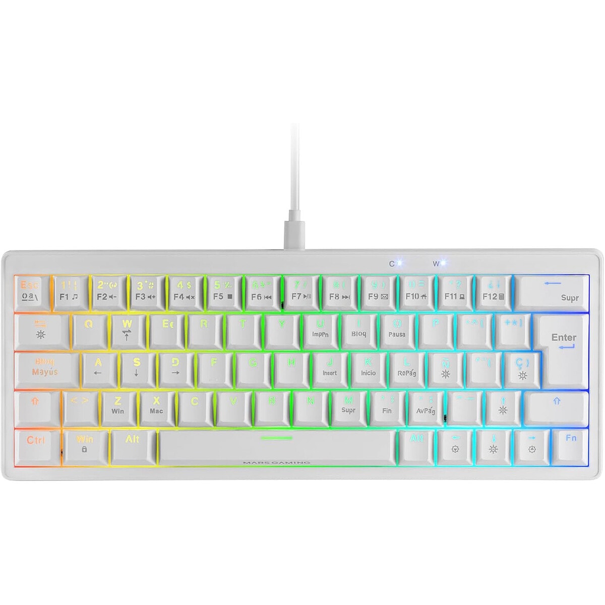 Mars Gaming MKMINIPRO Yellow Switch (Blanc) - Image 1