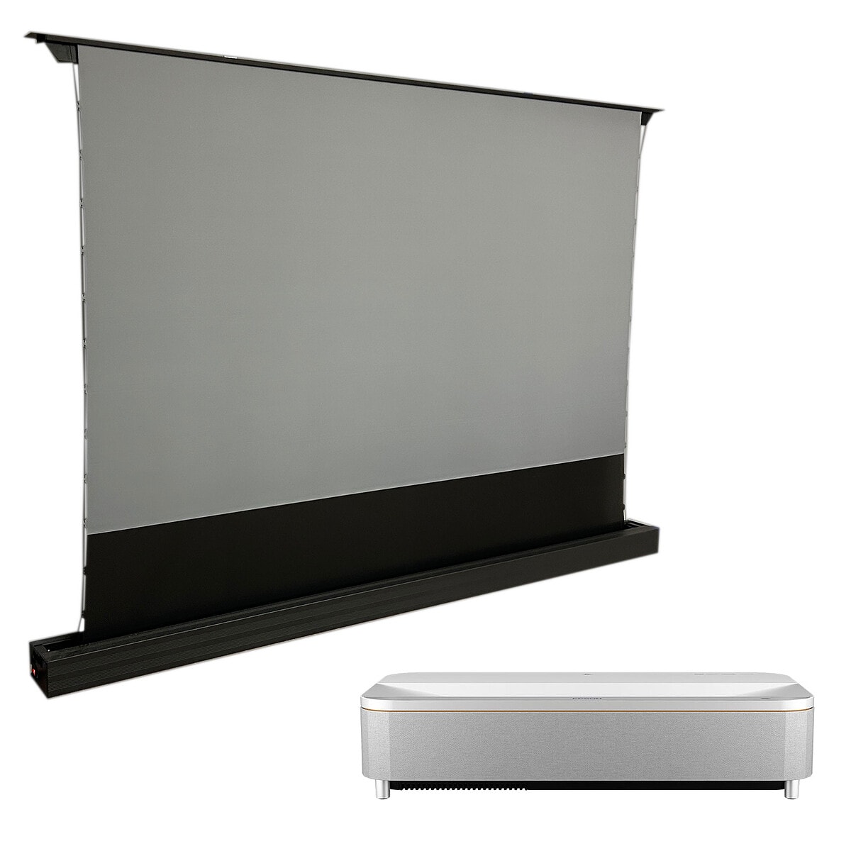 Epson EH-QS100 Blanc + Oray ALR Série 2 Motorisé ascendant 120" - Image 1