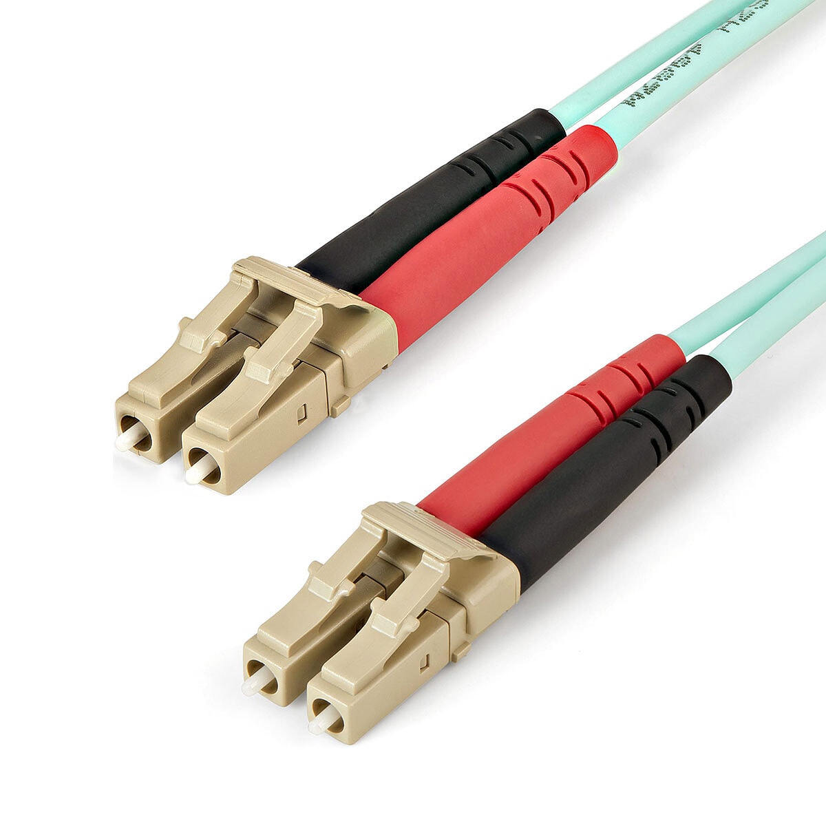 StarTech.com Câble fibre optique 100Gb duplex multimode OM4 50/125 LC/LC - 1 m - Turquoise - Image 1