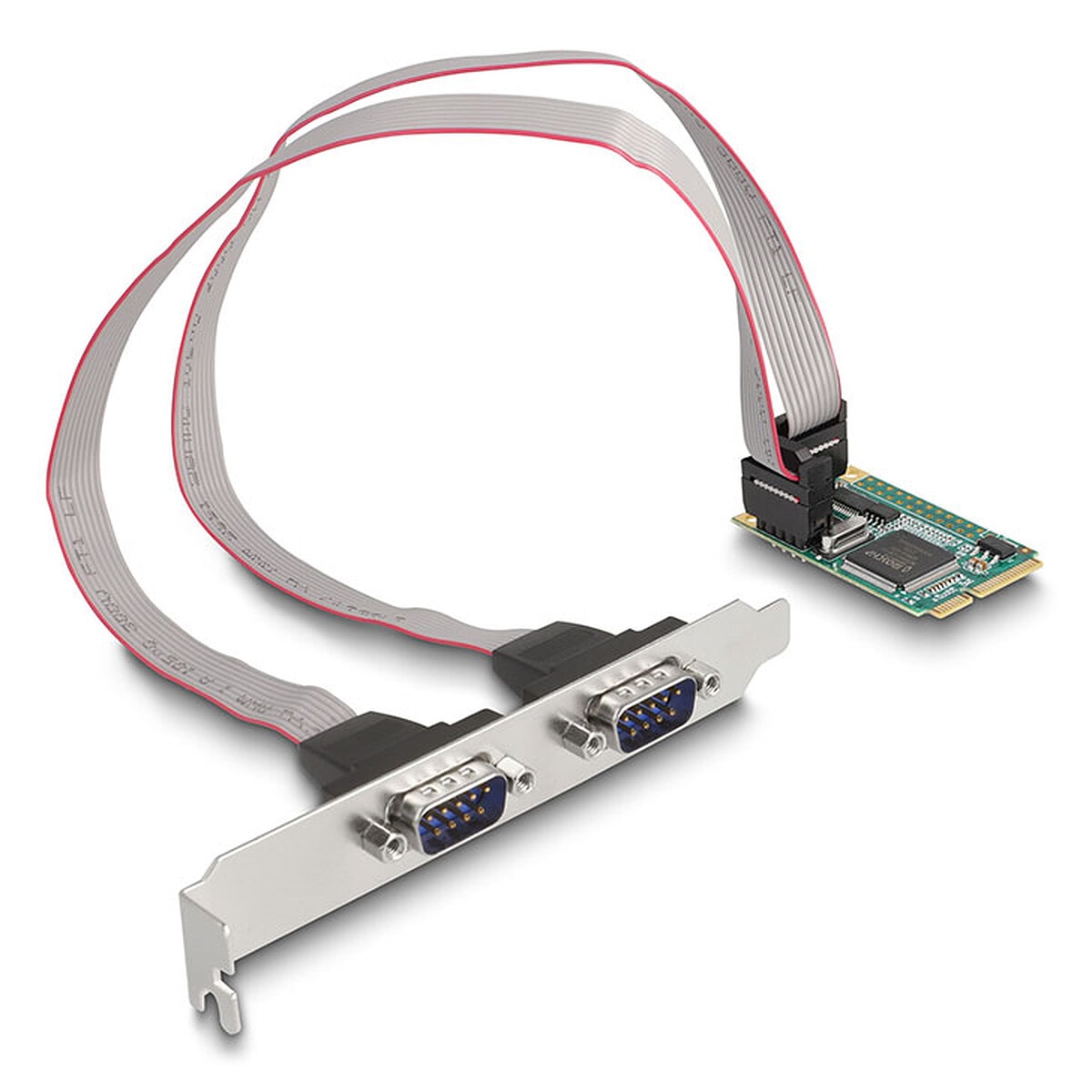 DeLock Carte Contrôleur Mini PCI-Express vers 2 ports RS-232 D-Sub - Image 1
