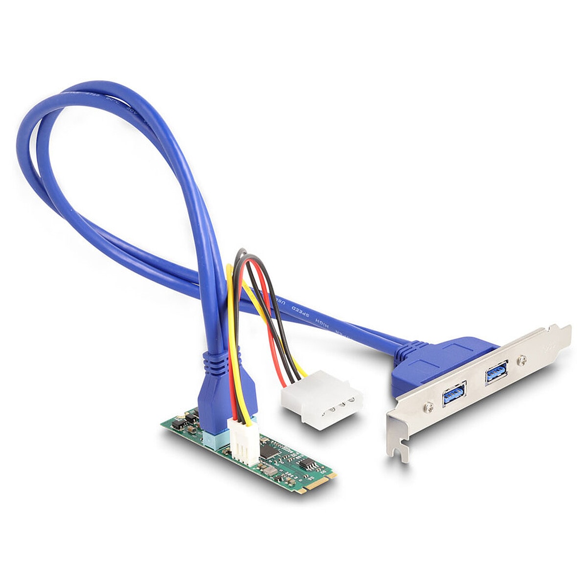 DeLock Adaptateur M.2 Key B+M vers 2x USB 3.0 - Image 1