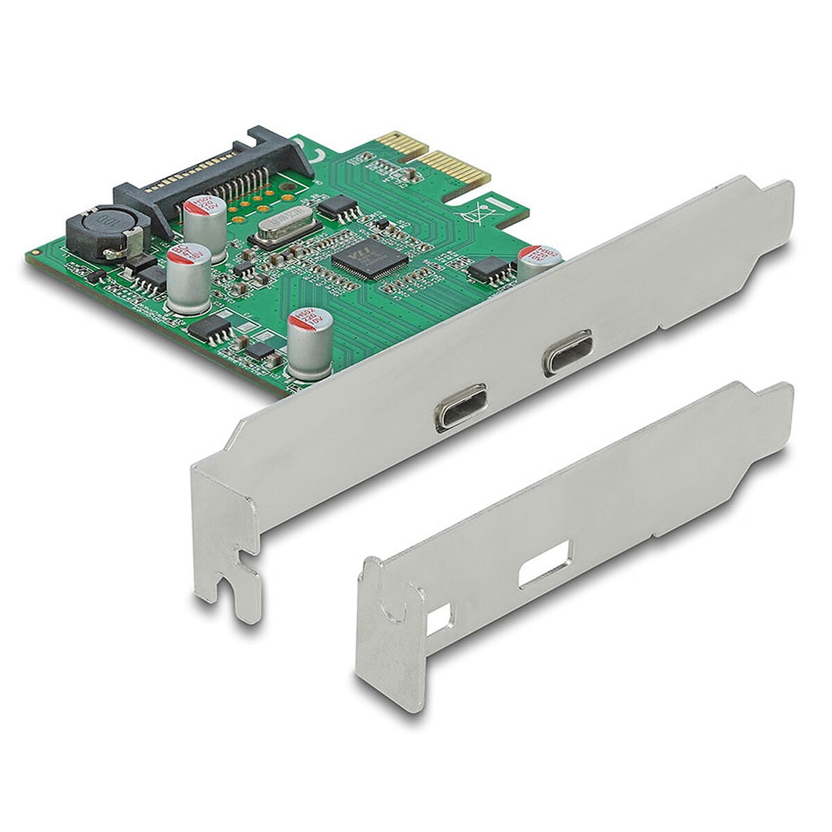 DeLock Carte Contrôleur PCI Express vers 2 ports USB-C 3.0 - Image 1