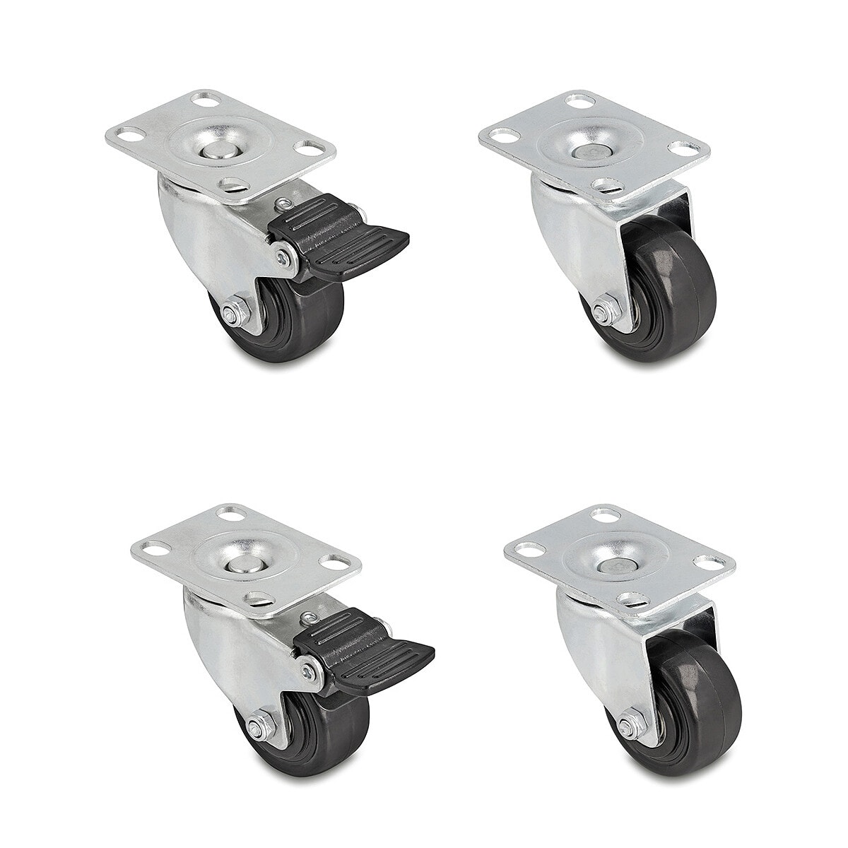 DeLock Set de 4 roulettes Ø 50 mm pour armoire réseau - Image 1