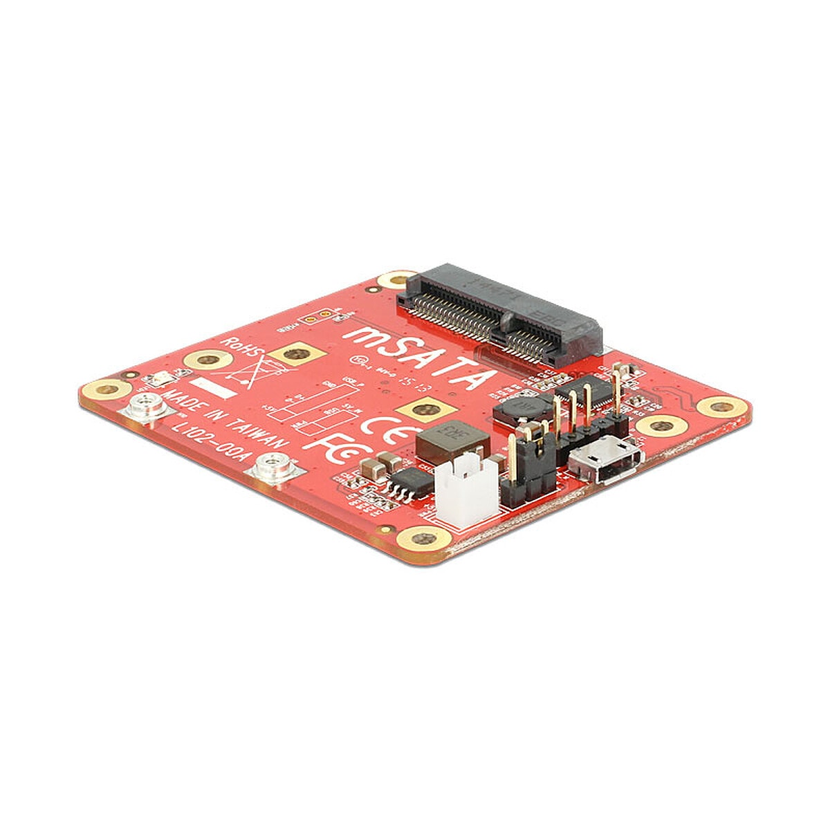 DeLock Convertisseur USB Micro-B femelle/Header USB vers mSATA 6 Gbps - Image 1