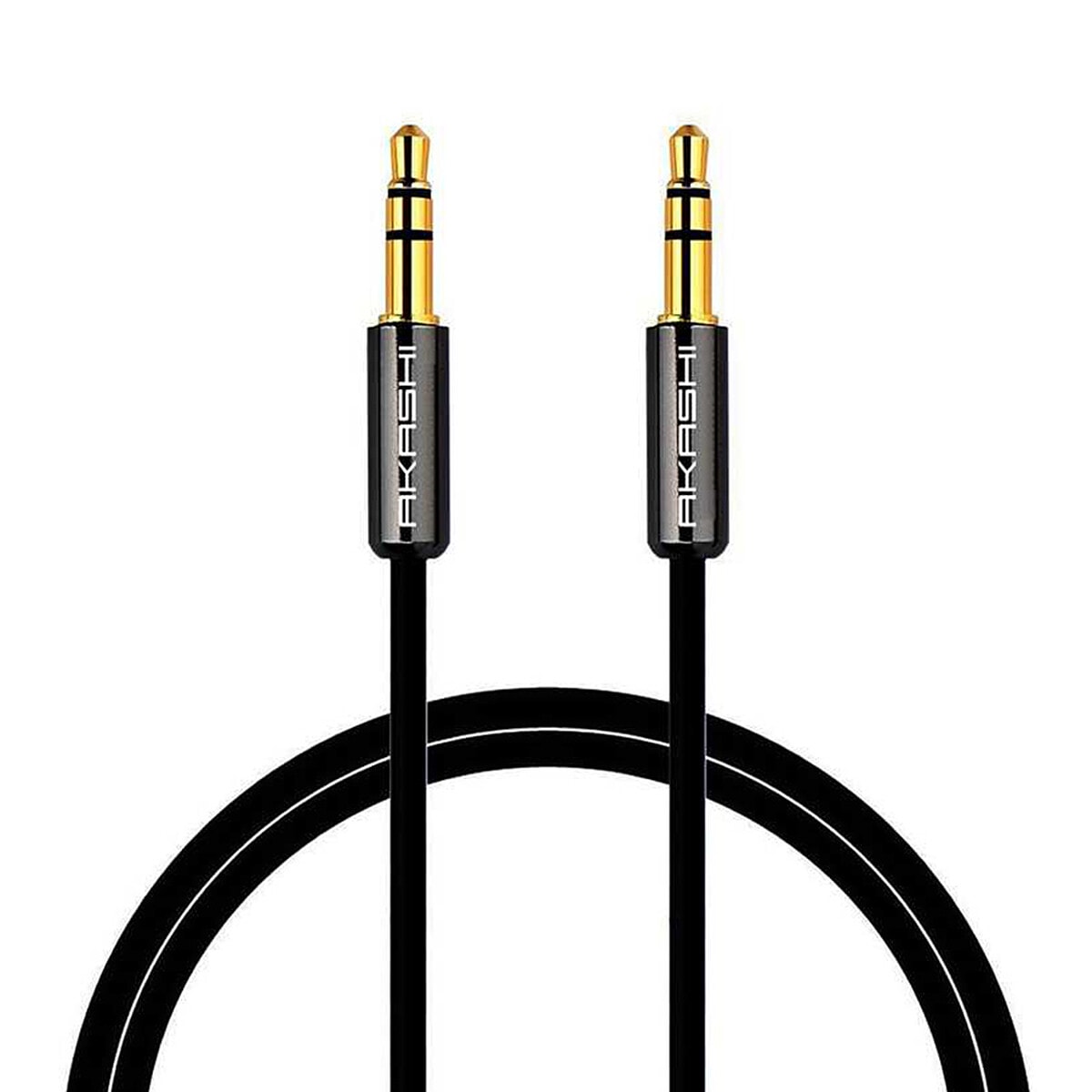 Akashi câble audio stéréo jack 3.5 mm M/M (1 mètre) - Image 1