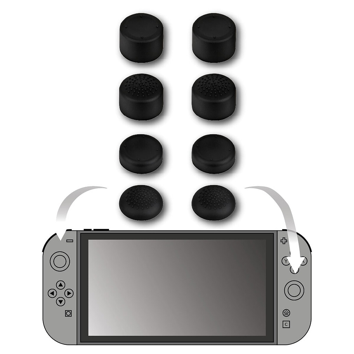 Konix Appuie-pouces pour Joy-Con Switch 2 (x 8) - Image 1