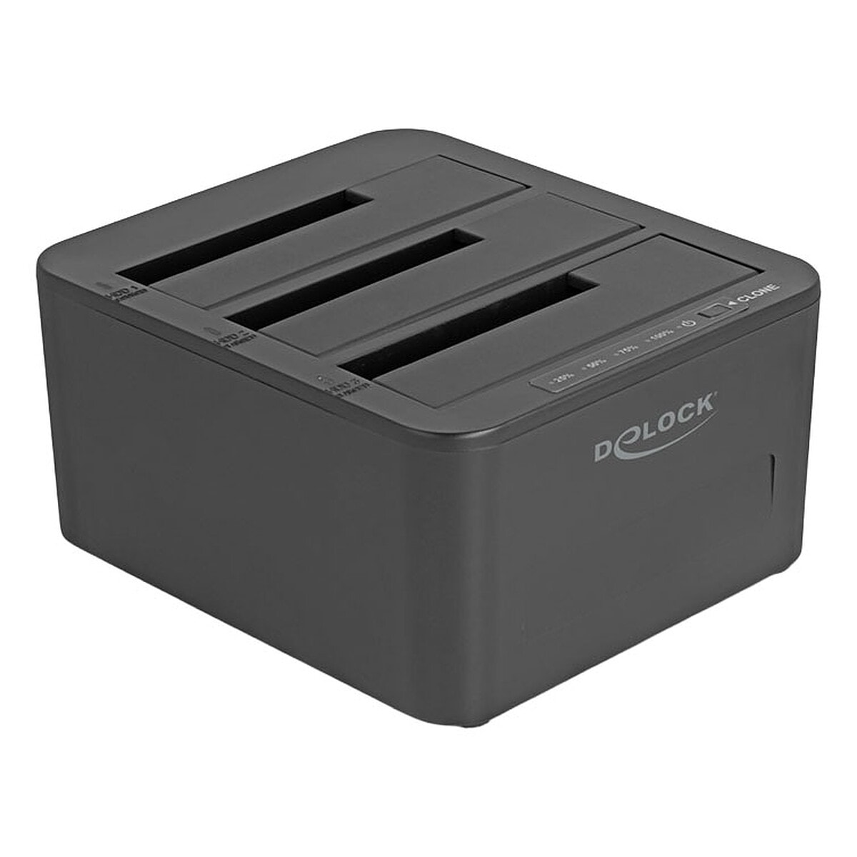 Delock Station d'accueil USB pour 3 x HDD / SSD SATA avec fonction de clonage 1:2 - Image 1