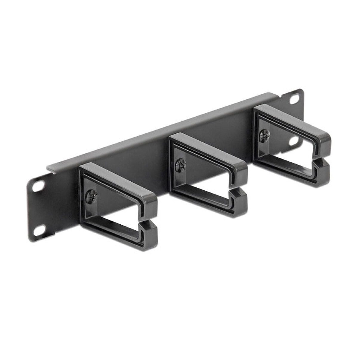DeLock Panneau de gestion de câble 1U pour armoire réseau 10" - Image 1