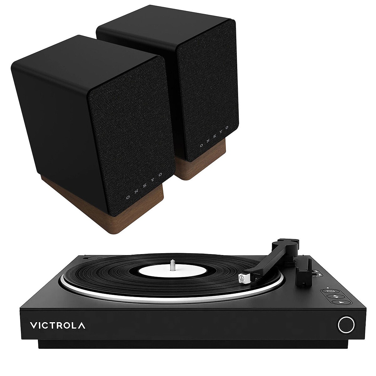 Onkyo GX-10DB Noir + Victrola Automatic VPT-800-BLK Noir - Image 1
