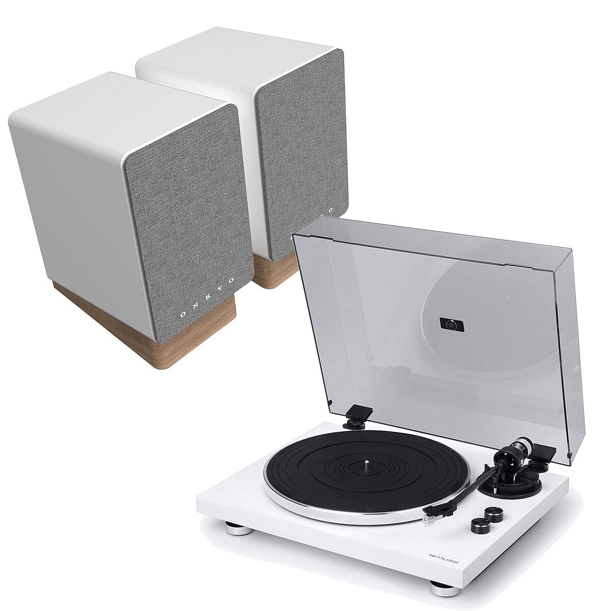 Onkyo GX-10DB Blanc + Muse MT-109 BTO Blanc - Image 1