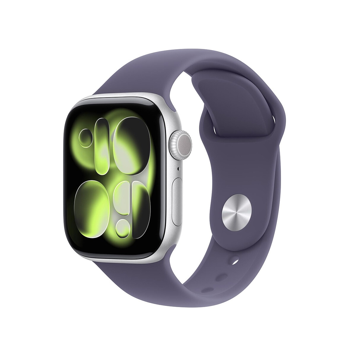 Apple Watch Series 11 GPS + Cellular 42 mm Aluminium Argent Bracelet Sport Violet S/M - Image 1