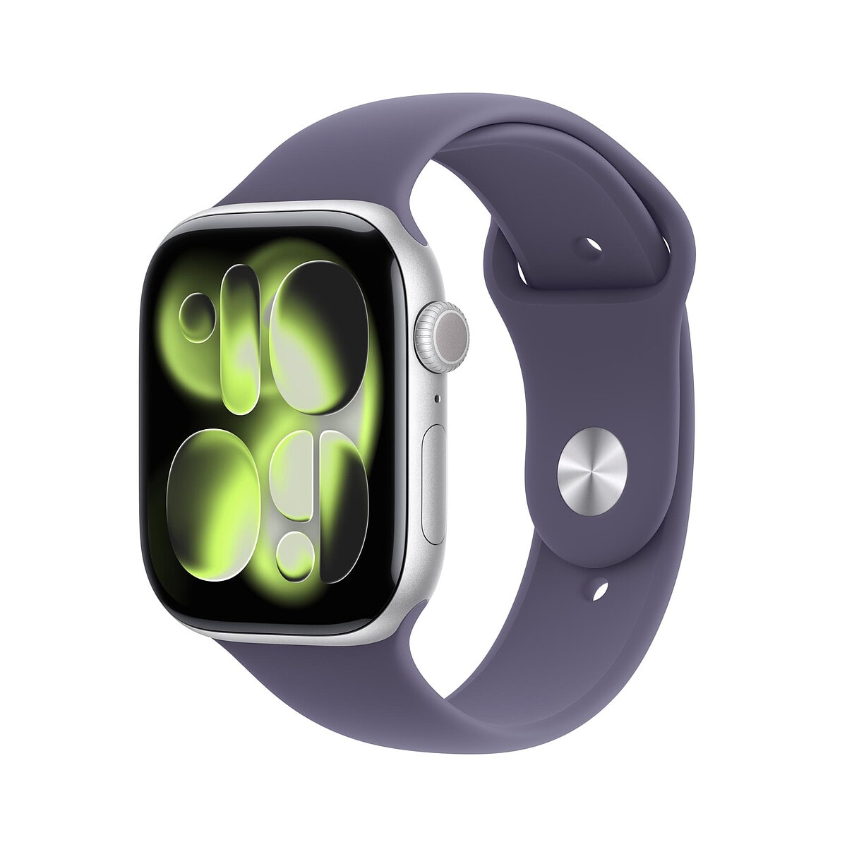 Apple Watch Series 11 GPS + Cellular 46 mm Aluminium Argent Bracelet Sport Violet S/M - Image 1