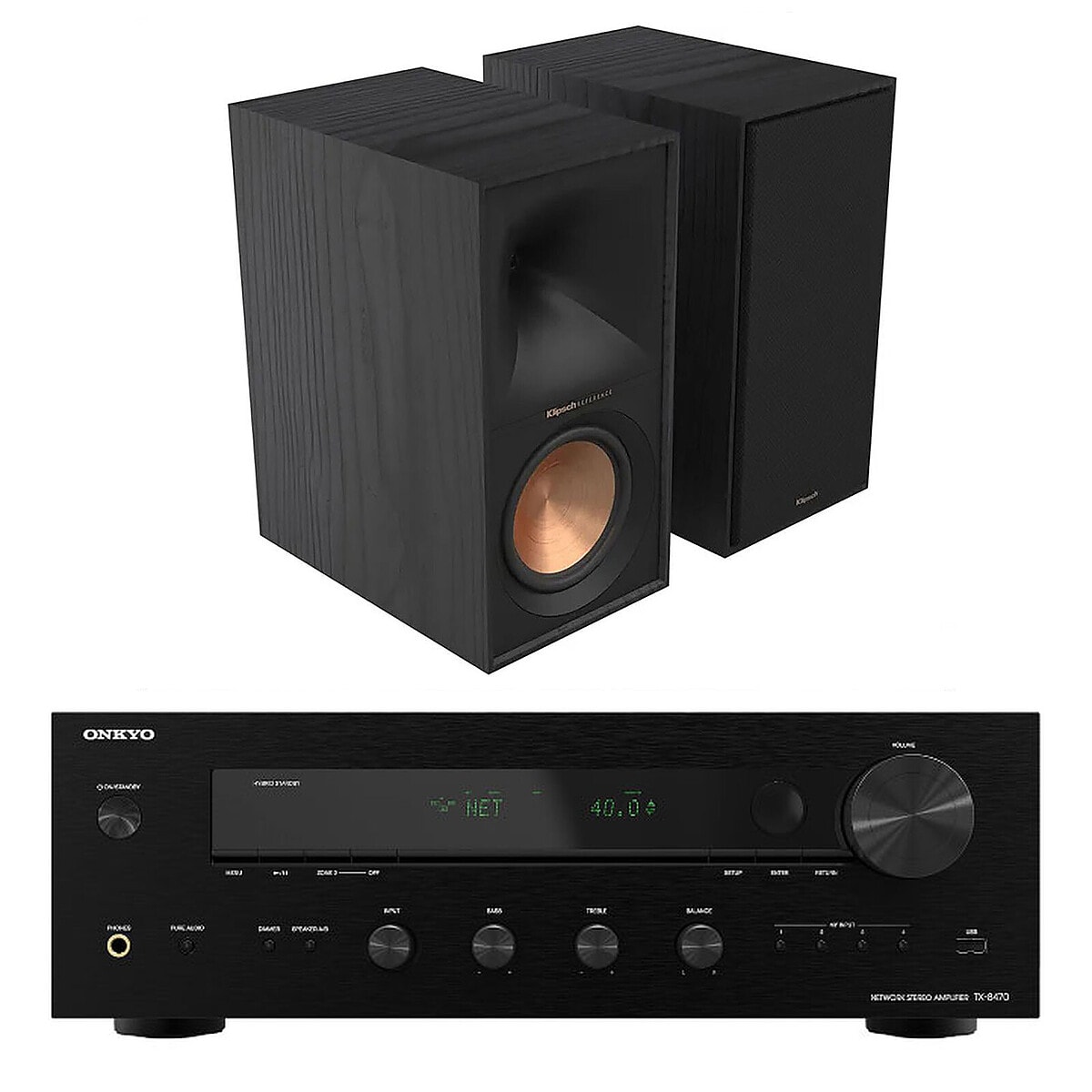 Onkyo TX-8470 Noir + Klipsch R-60M Noir - Image 1