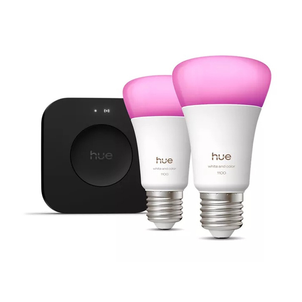 Philips Hue Pro White and Color Ambiance Kit de démarrage E27 A60 11 W Bluetooth x 2 - Image 1