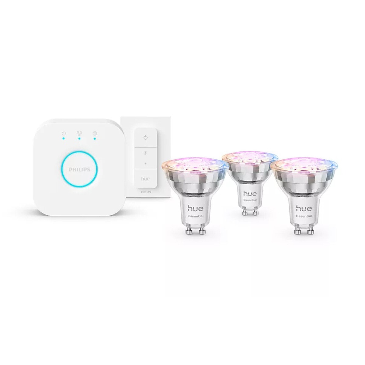 Philips Hue White Ambiance Kit de démarrage Essential GU10 4.7 W Bluetooth x 3 - Image 1