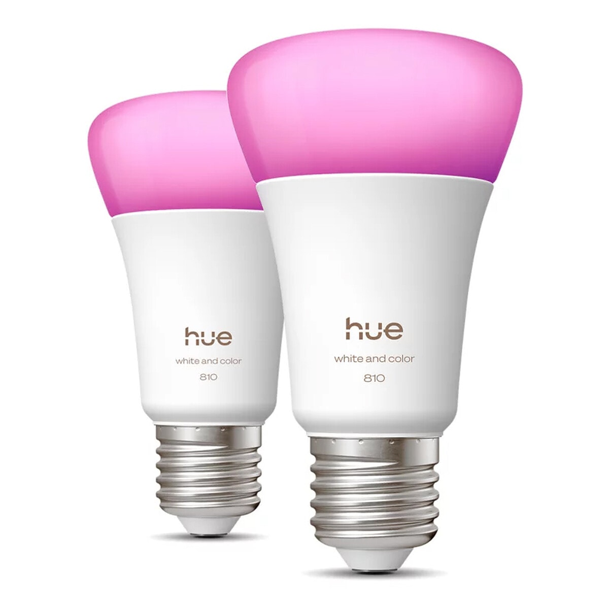 Philips Hue White and Color Ambiance E27 A60 6 W Bluetooth x 2 - Image 1