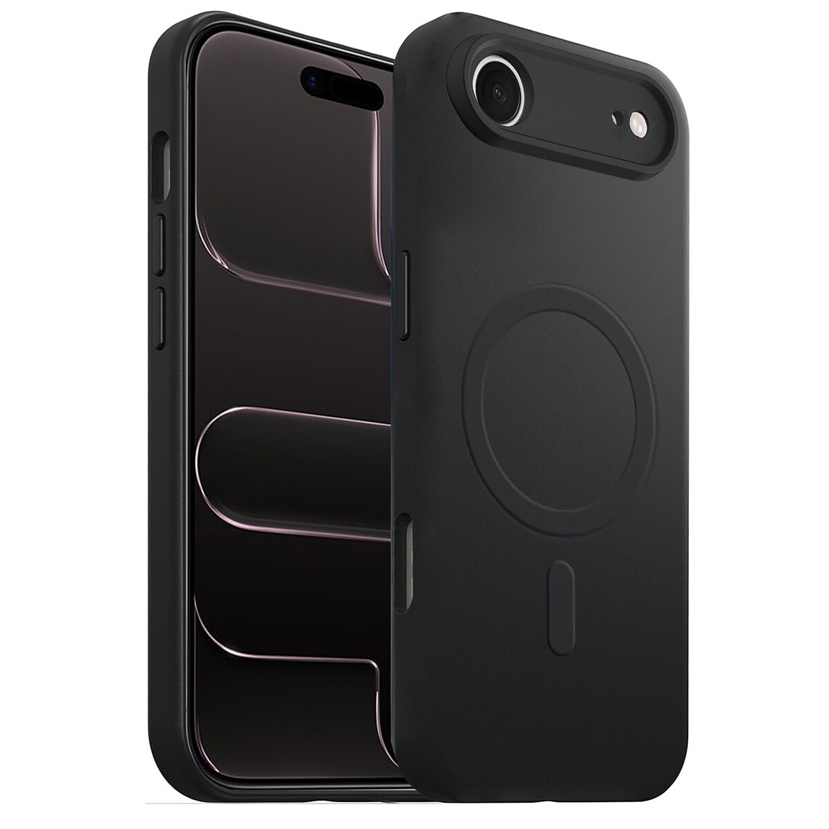 Akashi Coque Silicone MagSafe Noir iPhone Air - Image 1
