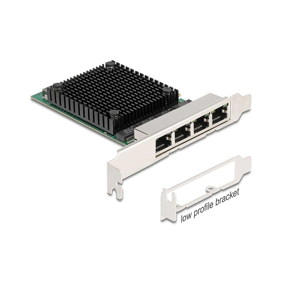 DeLock Carte réseau PCI Express x4 avec 4x Ethernet 2.5 Gbps - Image 1