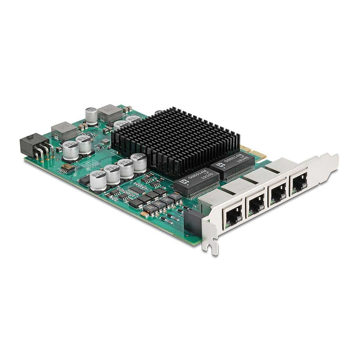 DeLock Carte réseau PCI Express x4 avec 4x Ethernet Gigabit PoE+ - Image 1