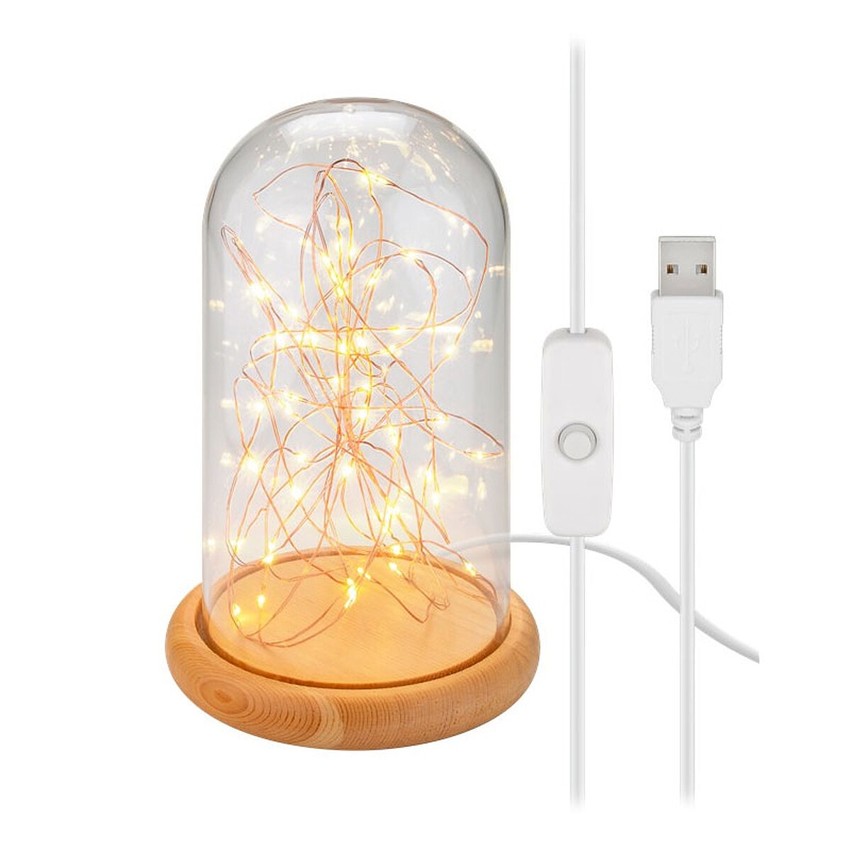 Goobay Glass Bell With Micro LED Light Chain - Image 1