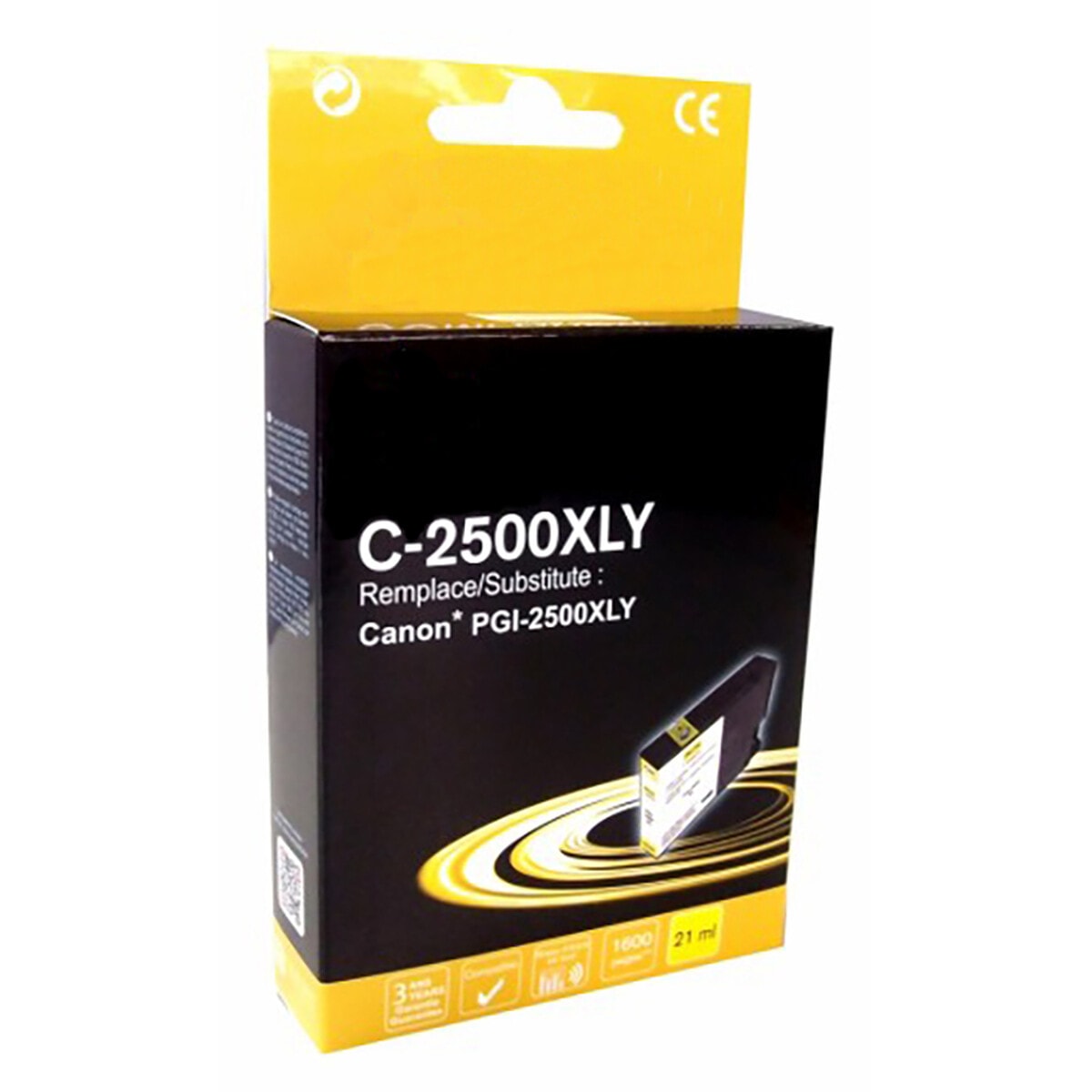 Cartouche C-2500XLY compatible Canon PGI-2500XLY (Jaune) - Image 1