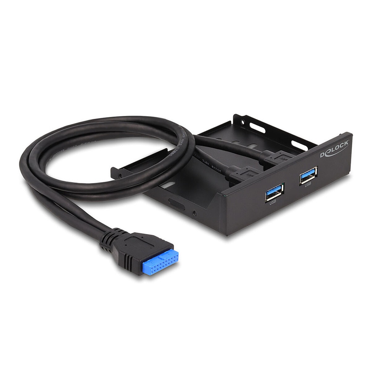 DeLock Panneau avant de 3.5" avec 2 ports USB 3.0 - Image 1