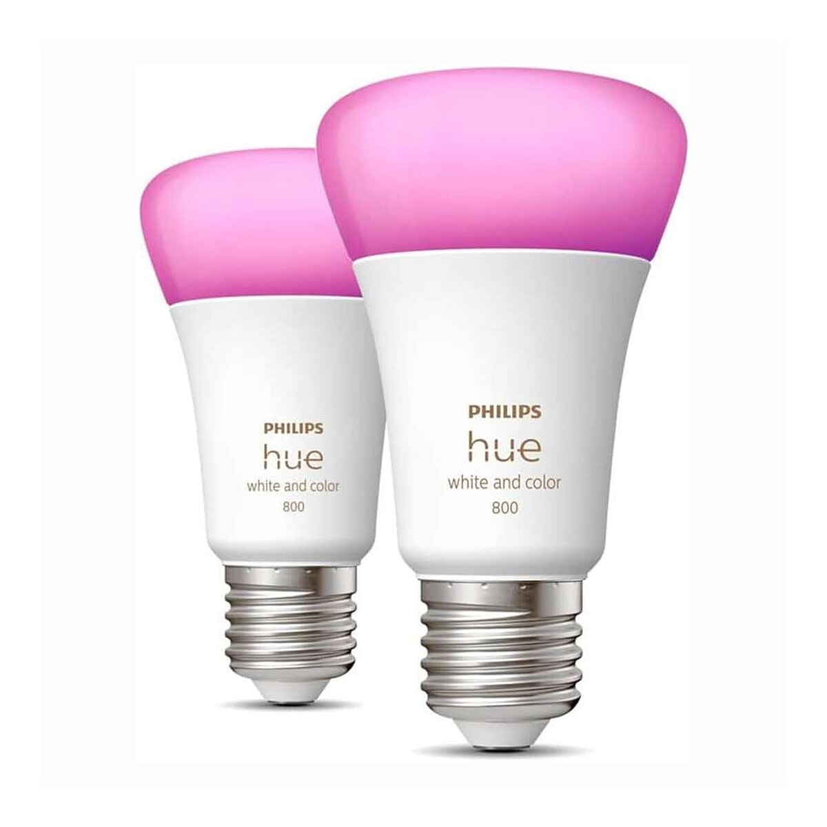Philips Hue White and Color Ambiance E27 A60 10 W x 2 - Image 1