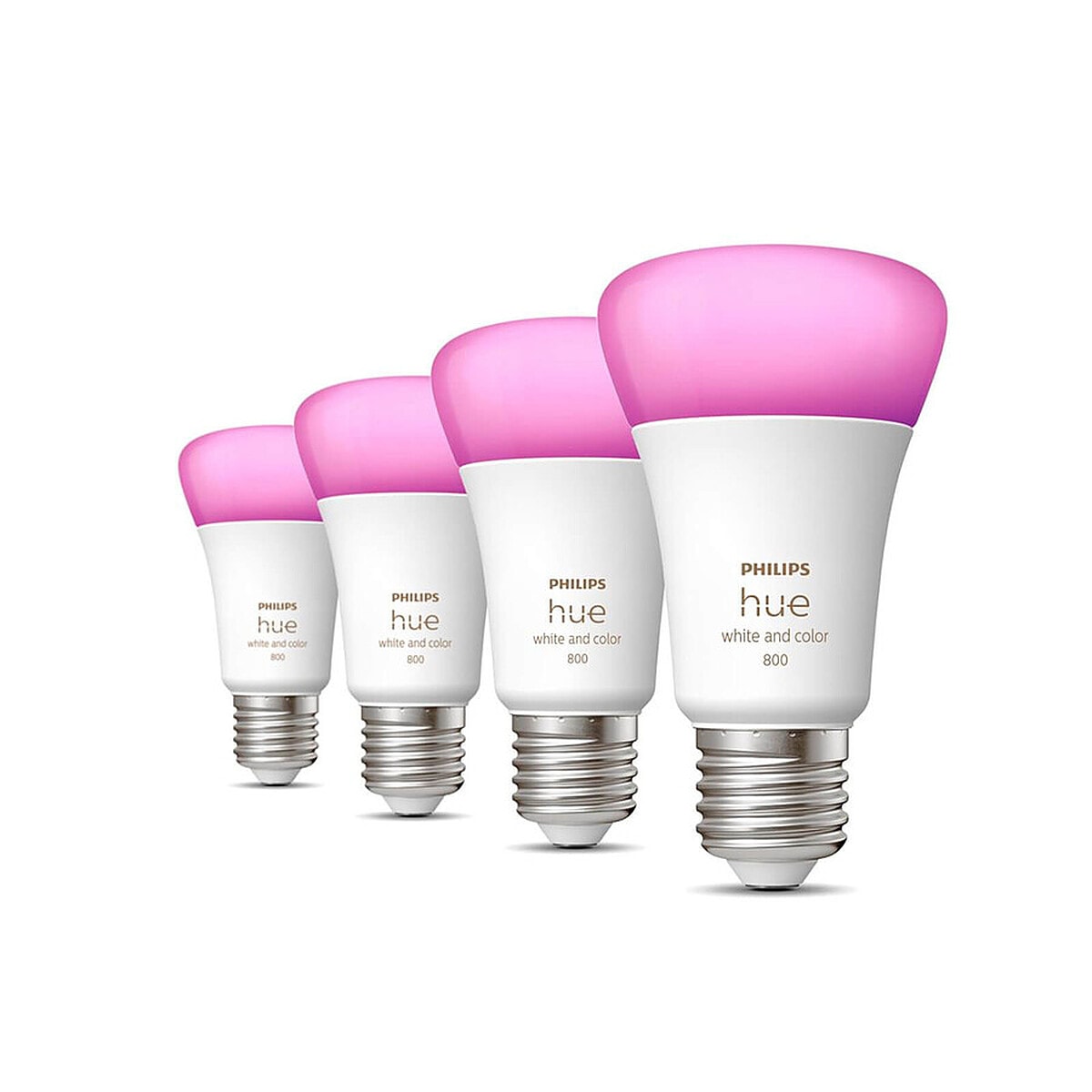 Philips Hue White and Color E27 A60 9 W Bluetooth x 4 - Image 1