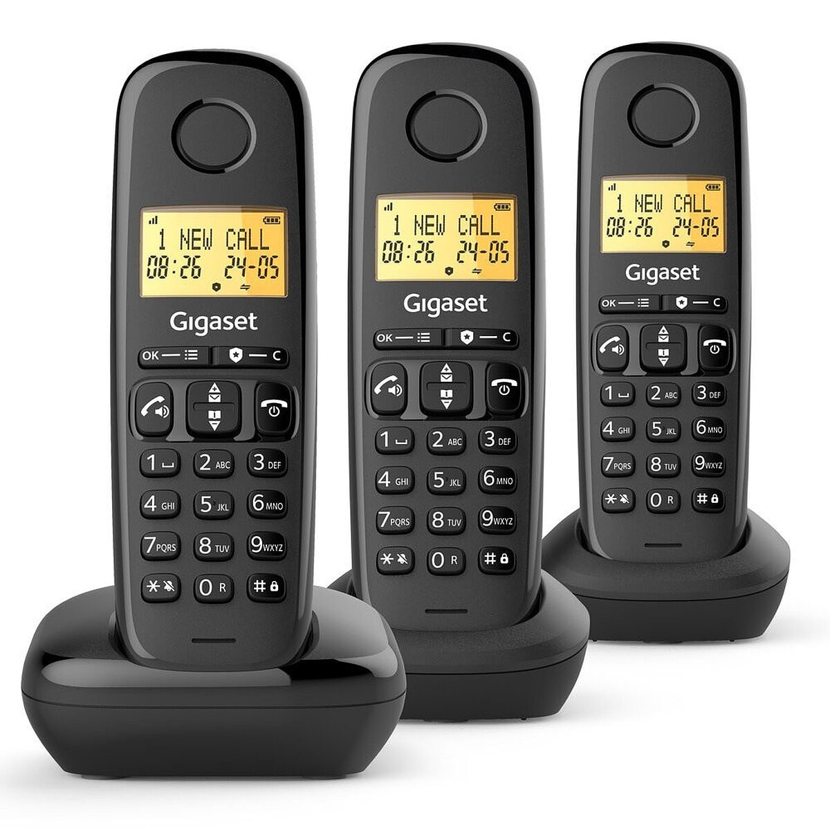 Gigaset Basic 100 Trio (Noir) - Image 1