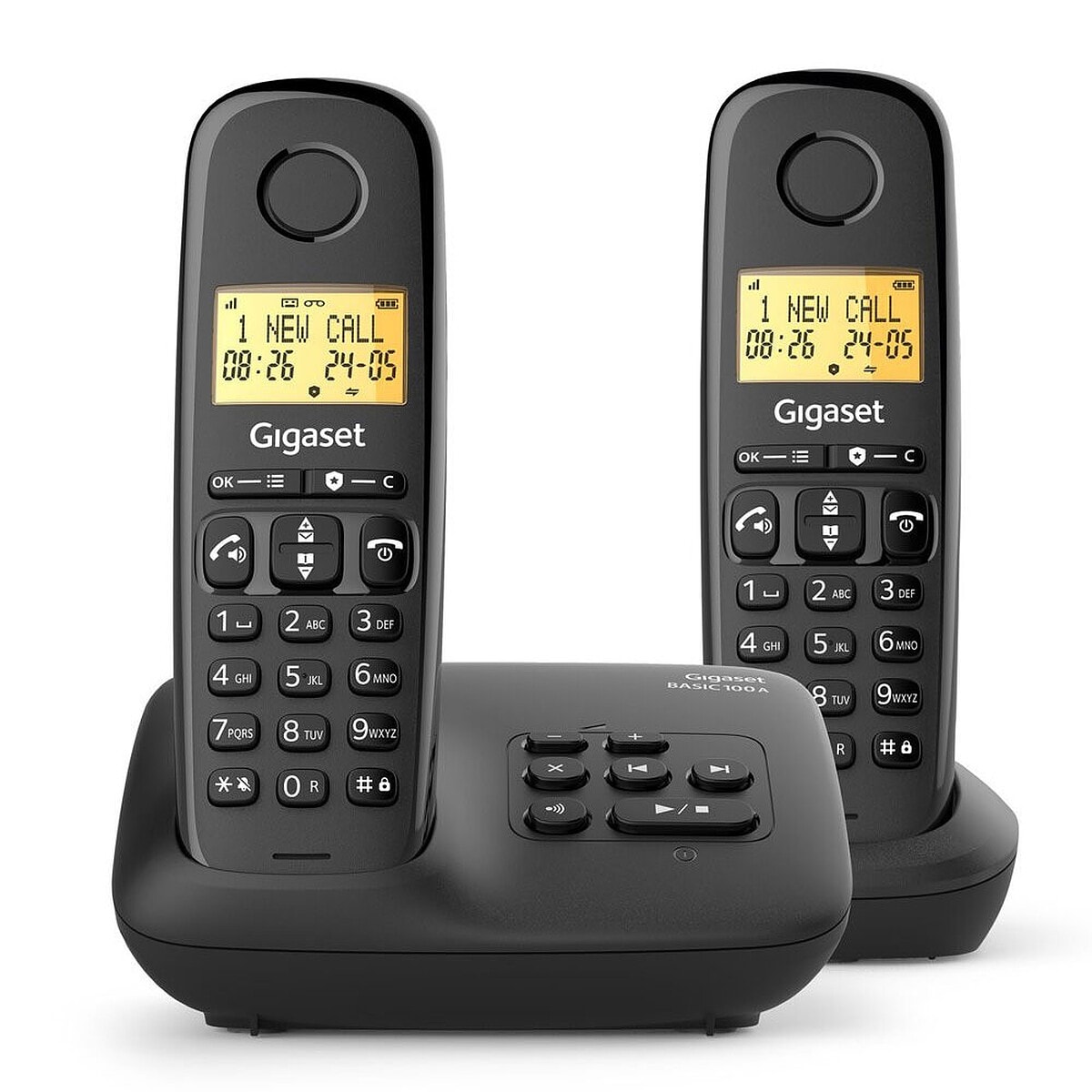 Gigaset Basic 100A Duo (Noir) - Image 1