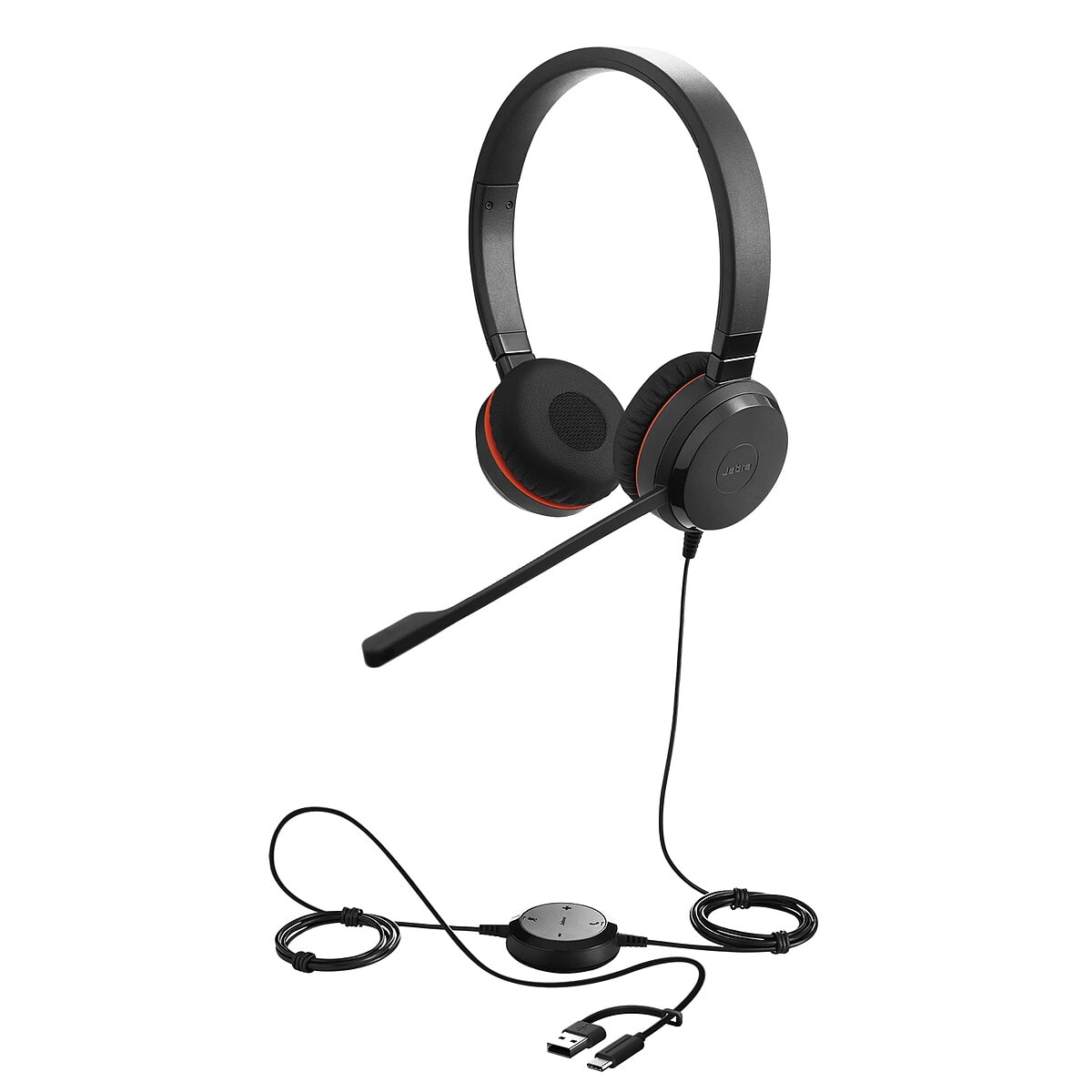Jabra Evolve 30 II Stéréo UC avec adaptateur USB-C/A - Image 1