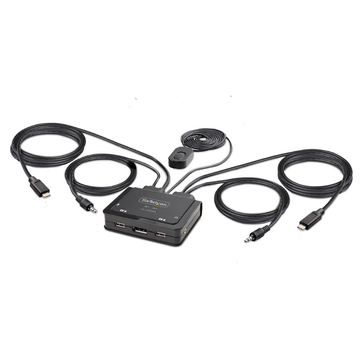 StarTech.com KVM Switch USB-C DisplyPort 2 ports 4K 60Hz avec Hub 2 ports USB 2.0 - Image 1