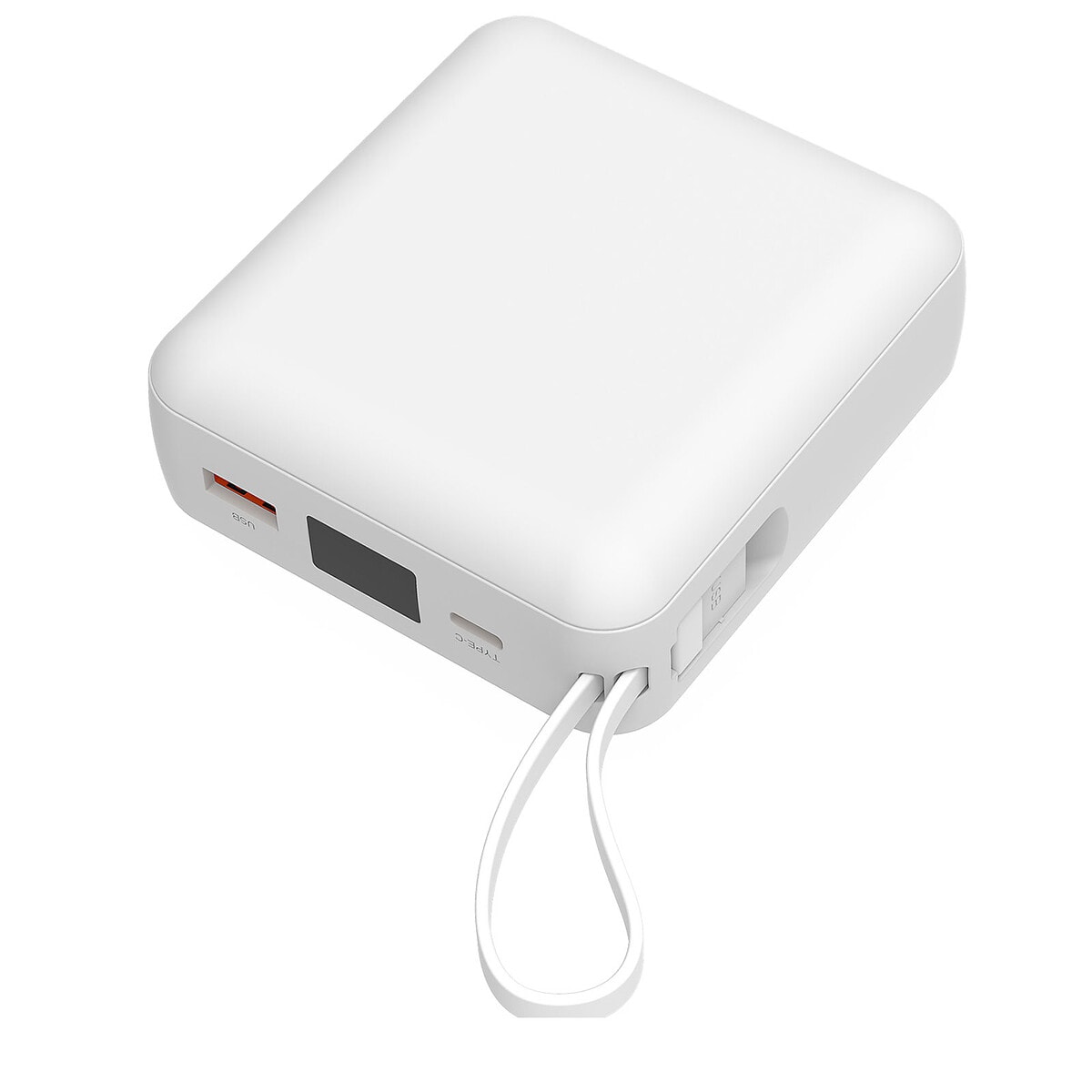 Akashi Batterie de Secours Cable 22.5W Charge Rapide (Blanc) - Image 1